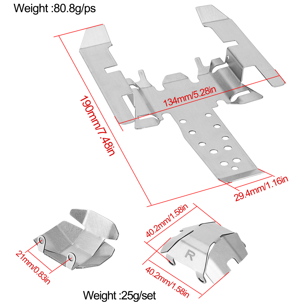 Stainless Steel Skid Plate Cha - Rc Hobby Room ulasan dan harga
